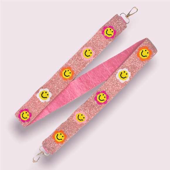 isabelle & riley Accessories - COPY - Smiley Face Beaded Purse Strap